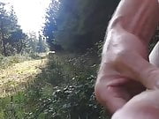 wanking in  the forest 2