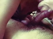 The way she makes this hairy dick cum is win