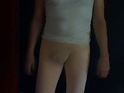 Horny male slut in tight leggings