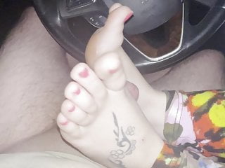 18 Year Old First Footjob 