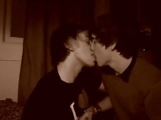 Two Twinks Kissing