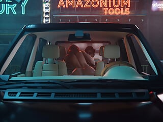 Pantsushi &amp; Amazonium Hard sex intense anal riding in the car sweet tasty fuck intense sex tight anus swallowing cum hard sex