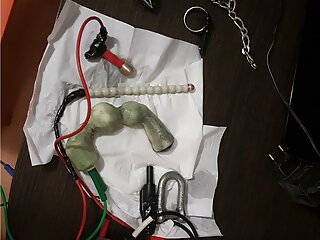 1 H E-Stim Electrostim Of Objects In The Cock And The Ass In A Hotel, Different Plays Cbt Estim