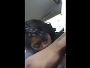 Ebony blowjob in car 