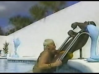 Ir Action By A Swimming Pool - Vintage