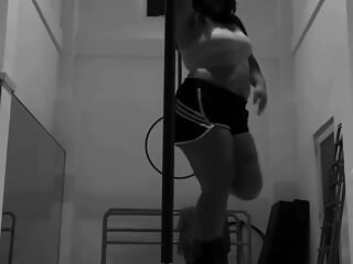 Filipina Asian Pole Dancing With High Heels