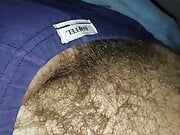 Showing hairy body and big cock