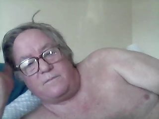 Handsome chubby Grandpa cums on cam