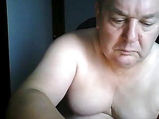 Grandpa cum on webcam...