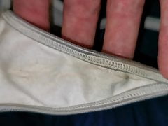 Take Wife's Dirty Mesh Thong from Washing - Panty Cleaning