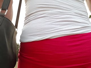 Walk in park with boobs and bum wiggle