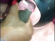 Black shemeat breast feeding her hoe