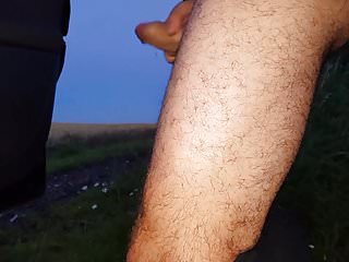 Greek cock cumming outdoors