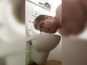 22yo boy licks a toilet seat and plays with the toilet water