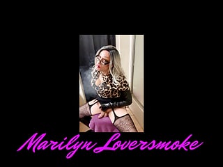 Marilyn Leather Glove Smoking Fetish 120s Strip Tease