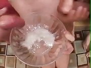 She drinks lots of cum