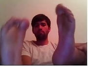 Straight guys feet on webcam #5