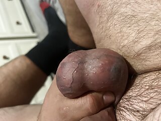 Ball Bondage And Pinged With Elastic Band And Hit Comb Whilst Tied...