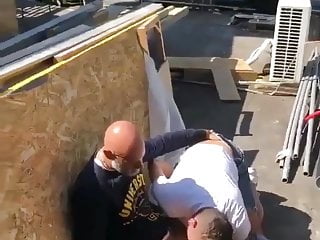 Sucking the construction boss...
