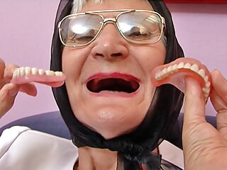 Hairy Pussy, Granny Fuck, Fucking a Dildo, Very Old