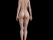 Nude girl dance animation 3d