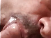 Hubby cums in friends mouth and we all kiss. 