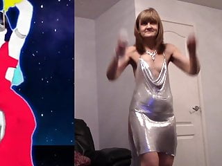 WII DANCE SILVER DRESS