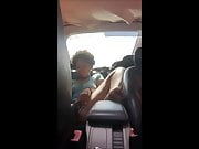Ebony Chick Riding A Huge Dildo In Her Partner's Car