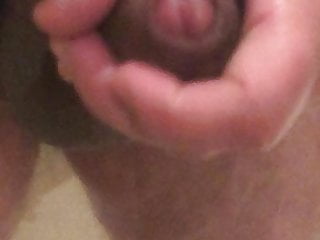 Brown Uncut Cock Close Up Wank With Cum