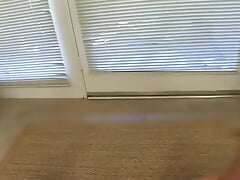 Horny blondie enjoys blowing a huge black cock indoors