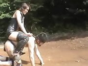 riding Goddess trained a slave