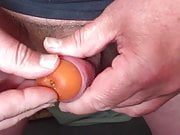 Plum in foreskin