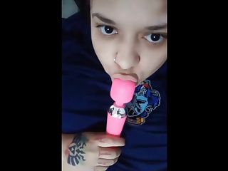 Clit orgasm with my hitachi toy