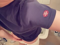 ass in the bathroom