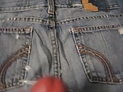 Blowing a load on some of my girls favorite jeans