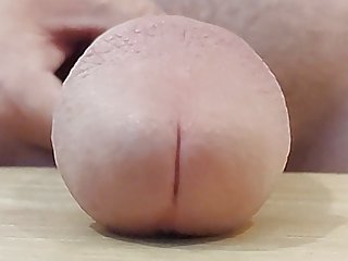 Slapping Huge Cock On Table In Slow Motion...