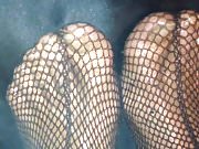 Gold-Bronze Feets Fishnet Stockings