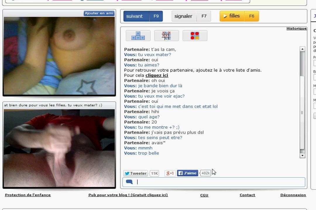 French girl on chatroulette