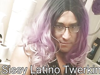 Sissy Latino Twerking And Dildo Play