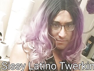 Sissy Latino Twerking and Dildo play