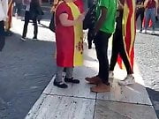 Fascist and racist aggression today, Barcelona.