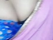 Very hot indian bhabhi sexy boobs with pink saree