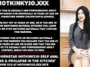Sexy pornstar Hotkinkyjo self anal fisting & prolapse 