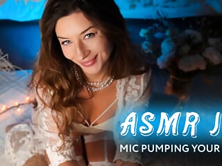 ASMR JOI. Soft and gentle brunette Amy Haze Mic pumping your cock