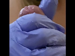  video: Hardest Latex Cock-Head Massage