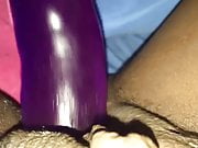 Caramel purple dildo