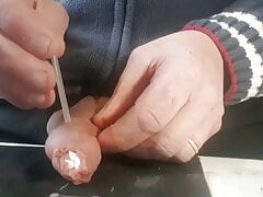 short video cbt needle in the foreskin
