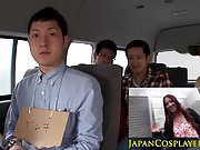 Cosplay nippon babe fucking lucky dude in car