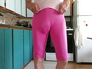 My fem ass cheeks and sissy bulge in woman's leggings