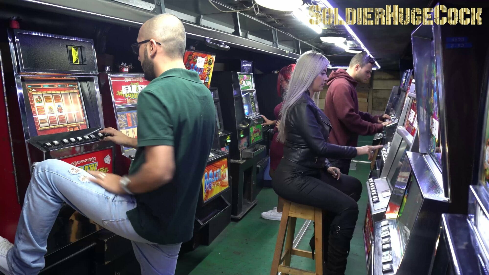 Ashley Gray is running out of credit in this weird casino, so take advantage and get sex for more credit.
